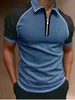 メンズTシャツ2023新しいメンポロシャツ半袖ファッション3Dパッチワークカラープリント高品質の男性Tシャツカジュアル通気性男性L230713