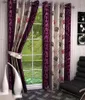 カーテンモダンな花柄のプリント糸Tulle for Living Room Window Home Garden Decor