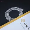 Подвесные ожерелья VVS Moissanite 10 мм кубинская цепь звена Iced Out Pass Diamond -тестер -ювелирные изделия для ювелирных украшений мужчины 14 тысячи золота.