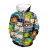 Cartoon Razmoket 90's 3D Print Causal Clothing New Fashion Hommes Femmes Zipper Hoodies Hk0182665