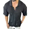 Camisetas masculinas 2023 verão tricô suéter gola polo manga curta oco buracos cardigã moda streetwear masculino tops