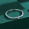 2022 nuevos anillos de pareja simples para mujeres Real S925 plata esterlina CZ dedo regalo del Día de San Valentín boda fiesta regalo joyería L230704