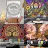 Wandtapijten Dome Camera's Tapestry Wall Decor Mandala Home Decor Psychedelic Tree Tapestry Mandala Wall Hanging Kawaii Kamer Aanpasbaar R230714