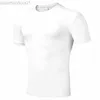 T-shirt da uomo 2023 NUOVA estate di alta qualità T-shirt ad asciugatura rapida da uomo che corre camicia a maniche corte skinny da uomo palestra fitness bodybuilding t-shirt sportiva L230713