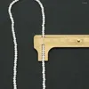 Chaînes Simple blanc coquille d'eau douce collier de perles en vrac 3mm rond nacre femmes été à la main perles anneau d'étranglement