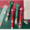 1pc Cartoon Merry Christmas Elk Scuola elementare Dieci colori Penna Cancelleria Penna a sfera Babbo Natale