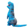 T-Rex Dinossauro Inflável Traje Inflável Halloween Terno Inflável Traje Mascote Azul para Crianças 267S