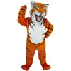 Costume de mascotte de tigre à fourrure longue fourrure Fursuit adulte personnage de dessin animé déguisement Halloween noël Anime défilé Suits277Z