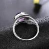 New Arrival Vintage Natural Amethyst Rings For Women 925 Sterling Silver Jewelry With Natural Stones Anniversary Gift L230704