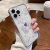 Funda de teléfono transparente con mariposa de cristal para iPhone 14 13 12 11 Pro Max XS X XR 7 8 Plus, funda de parachoques transparente de lujo a prueba de golpes L230619
