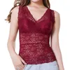 Camisoles & Tanks Sexy Lace Long Cami Bra Crochet Vest Women Floral Padded Ladies Underwear Solid Color