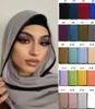 Halsdukar mode veckad bubbla chiffong omedelbar hijabs vanliga sjalar halsduk dam hög kvalitet mjuk tjock muslimsk wraps foulard 180 72 cm
