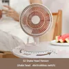 Electric Fans Youpin Desktop Fan Shaking Head Intelligent Digital Display Mini Cooling Fan Rechargeable Portable Low Noise Fan