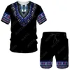 Mens Tracksuits est African Print WomensMens Tshirts Sets Africa Dashiki Mens TracksuitVintage Tops Sport And Leisure Summer Male Suit 230713