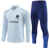 Marseilles tracksuit kit 22 23 24 kids Men football jerseys training soccer tracksuits suit kit 2023 2024 om mens survetement maillot chandal tuta jogging set