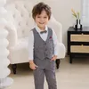 T-shirts Baby Jongen Lange Mouw Gentleman Wit Overhemd Bowtie Tuxedo Jumpsuit Overall 230713