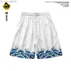 Shorts masculinos esportivos casuais roupas de praia respiráveis verão shorts masculinos soltos brancos estampados grande S-6XL Z230717