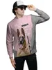 Męskie bluzy zwierzęce bluza beagle psy graficzne drukowane mężczyźni kobiety z długim rękawem Zakropowy Crewneck Tops