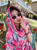 Halsdukar sommar eleganta kvinnor silkes halsduk strand lång wraw sjalar rosa blommor lady solskyddsmedel bandana hijab mujer halsveo pareo foulard