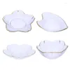 Plates Nordic Creative Ocean Series Gold-Painted Glass Plate Dessert Snack Jewelry Storage Tray Decorative