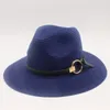 Cappelli a tesa larga Secchiello Panama nero per uomo Cappello da sole in paglia Cappellini da spiaggia Coppia visiera Cappellino estivo Fedora Jazz Chapeu 230713