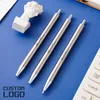 Stainless Steel Ballpoint Pens Laser Engraving Name Custom Logo Business Advertising Gift School Supplies Office Stationery