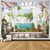 タペストリードームカメラsepyue landscape tapestry wall hanging room decor decor bedroom boho home decoration hippie tapisserie psychedelic print thin print r230714