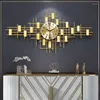 Wall Clocks Light Luxury Creative Clock Living Room Decoration Hanging Watch Chinese Style Household Pendant Silent