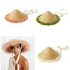 Szerokie brzegowe czapki letni wiosenny kapelusz dla kobiety tradycyjna lekka słoma