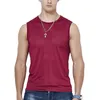 Camisetas sin mangas para hombre, ropa interior de seda helada para hombre, camisetas transparentes, camiseta moldeadora de cuerpo para hombre, camiseta de malla transpirable para Fitness de lucha libre 230713