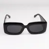 Luxury Square Black / Grey Lens Rectangle Sunglasses 100% UV400 Fashion Classic Brand Marmont Sunglasses 0811S Women