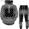 Heren Trainingspakken Hip Hop Stijl 3d Print Sweatshirt Broek Pak Mannen/Kinderen Trainingspak Paar Hoodies 2 st Sets Lange Mouw Etnische Stijl Heren Kleding T230714