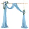 Rideau 18Ft Table Runner Mariage Arche Drapé Tissu Mousseline Drapé Draperie Sheer Backdrop Réception Swag Cérémonie Décor