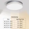 Plafoniere Luce Neutra LED Quadrato Rotondo Risparmio Energetico 36W 48W Lampada Sensore Camera Da Letto Per Soggiorno Bagno