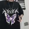 Hommes débardeurs t-shirt Punk papillon Harajuku hommes foncés surdimensionné Swag unisexe à manches courtes Hip Hop gothique hommes t-shirts 230713