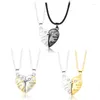 Chaînes E0BE 2 pièces/ensemble fonte neige coeur collier Foever pendentif aimant bijoux correspondant pour femmes hommes Couple anniversaire