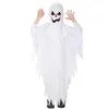 Theme Costume Kids Child Boys Spooky Scary White Ghost Costumes Robe Hood Spirit Halloween Purim Party Carnival Role Play Cosplay 2119