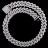 Chain High end Cuban chain S925 silver Moissanite Cuban hip-hop 10MM full diamond necklace for men's hip-hop platinum