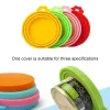 Herbruikbare 3 In 1 Pet Food Can Silicone Cover Honden Katten Opslag Tin Cap Deksel Seal Cover Dierbenodigdheden Geschikt voor 8.9cm/7.3cm/6.5cm G0714