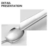 Dinnerware Sets Stainless Flatware Salad Spoon Portion Control Serving Spoons Rice Ladle Kitchen Supplies Steel Utensils Banquet