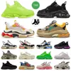 2023 mens womens Triple S sneakers running shoes platform clear sole black red pink blue white grey Royal Neon Green designer coach balen outdoor sneakers trainers