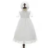 Sukienki dla dziewczynek Unana sukienka dla niemowląt 1-letni chrzest biały koronkowe ubrania niemowlę urodziny