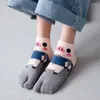 Femmes Chaussettes Dessin Animé Cochon Deux Doigts Orteil Fendu Coton Quatre Saisons Mignon