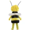 Halloween Maya The Bee Mascot Costume High Quality Cartoon Yellow Maya Bee Anime Theme Character Christmas Carnival Fancy Costumes222a