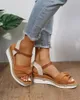 Sandalen Dicke Plattform Solide Frauen Casual Keile Sandalen Offene spitze Schnalle Frauen Sommer Strand Sandalen mit Schleife Alias Mujer Verano 230714