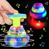 Trottola insaccata rotonda giocattolo luminoso musica leggera giroscopio rotante Fidget Spinner giocattoli colore casuale regali per bambini per bambini 230714