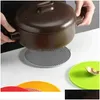 Mats Pads Honeycomb Mtifunctional Round Heat Resistant Cup Sile Mat Coasters Non-Slip Pot Holder Table Placemat Kitchen Accessorie Dhb4K