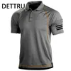 Men's Polos DETTRU Summer Men's T-Shirts Outdoor Activities Tactical Sports Polo Collar Bottoming Sweatshirts 230713