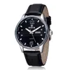 Mode Casual Luxe Quartz Zakelijke Horloges Ronde Wijzerplaat Week Datumweergave PU Leer Heren Horloges Horloges309U