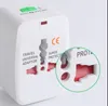 Internationella väggladdare Global Travel Adapter Universal Socket Plug Eu US AU UK Alla i en världsbredd elektrisk plugg Hem Portable Wall Port med detaljhandelspaket